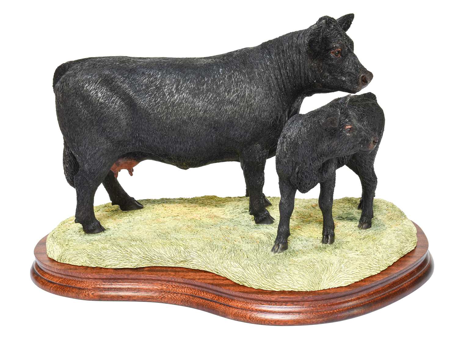 Lot 72 - Border Fine Arts 'Aberdeen Angus Cow and Calf'...
