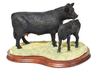 Lot 72 - Border Fine Arts 'Aberdeen Angus Cow and Calf'...