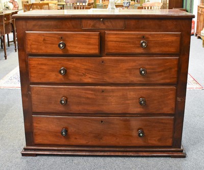 Lot 1249 - A Victorian Mahogany Chest of Drawers, four...