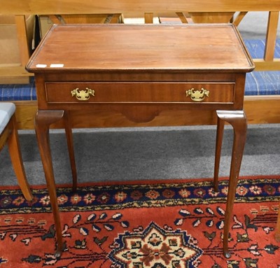 Lot 1220 - A Mahogany Single Drawer Side Table, in the...