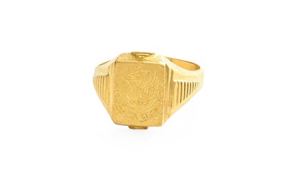 Lot 421 - A Signet Ring, engraved to depict the Dugdale...