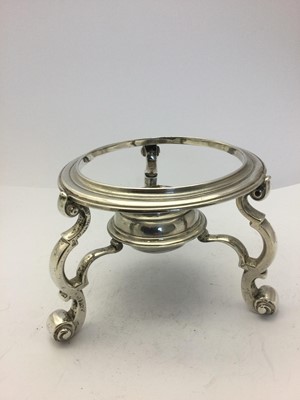 Lot 2183 - A George II Silver Kettle, Stand and Lamp