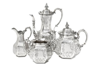 Lot 2273 - A Four-Piece Victorian Silver Tea and Coffee-Service