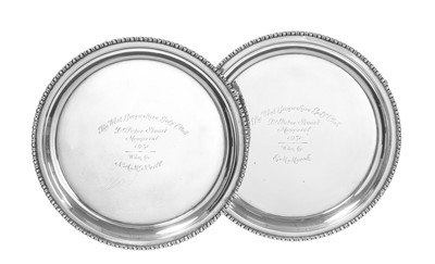 Lot 2281 - A Pair of George V Silver Waiters