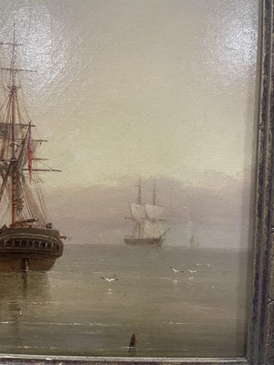 Lot 1118 - Henry Redmore (1820-1887) Shipping in a calm...