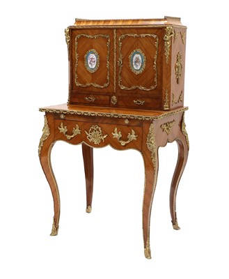 Lot 327 - ~ A Louis XV-Style Tulipwood and...