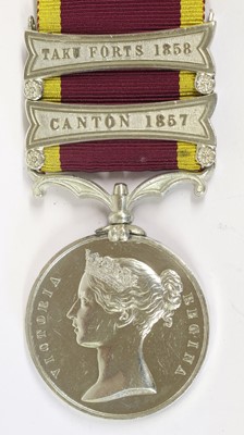Lot 58 - A Second China War Medal 1856-60, with two...