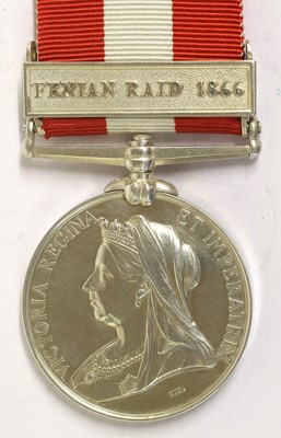 Lot 59 - A Canada General Service Medal 1866-70, with...