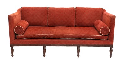 Lot 259 - A Carved Mahogany Three-Seater Sofa, late...