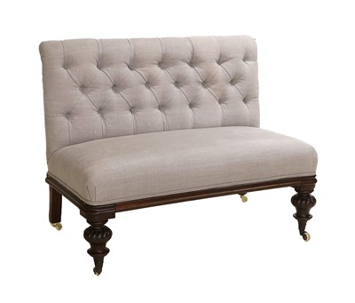 Lot 312 - A Victorian Carved Mahogany Two-Seater Sofa,...