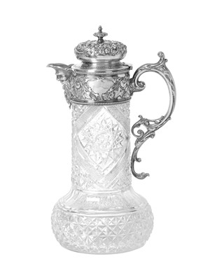 Lot 2276 - An Edward VII Silver-Mounted Cut-Glass Claret-Jug