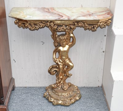 Lot 1348 - A Reproduction Continental Figural Giltwood...