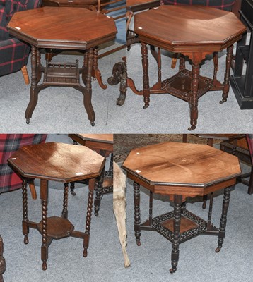 Lot 1317 - A Victorian Mahogany Octagonal Plant Table,...