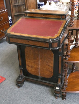 Lot 1151 - A Victorian Part Ebonised Burr Walnut...