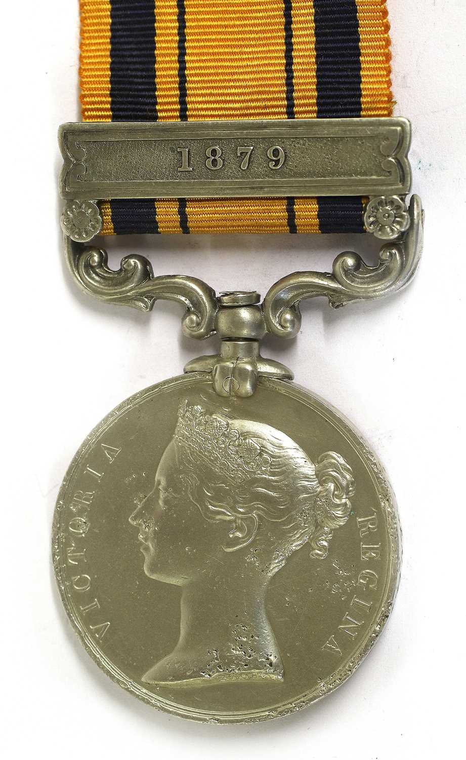 Lot 61 - A South Africa Medal 1877-79, with clasp 1879,...