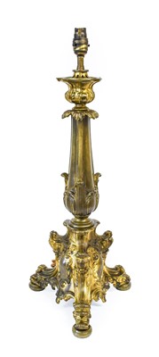 Lot 148 - A William IV Gilt-Bronze Lamp Base, with...