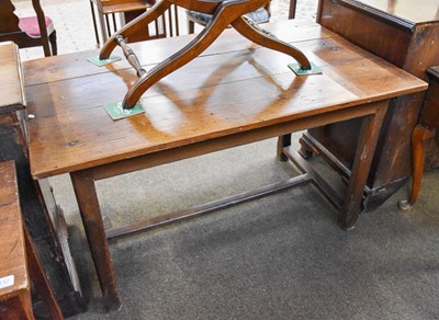 Lot 1338 - A Small Chestnut Farmhouse Table, 120cm by...