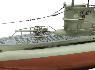 Lot 3200 - Kit Built 1:40 Scale Model Of U47 (Type VIIB U-Boat)