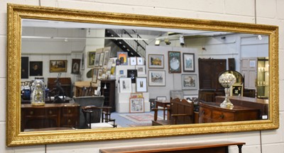 Lot 1227 - A Large Gilt Framed Mirror, 177cm by 74cm