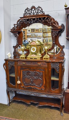 Lot 1424 - A Victorian Carved Mahogany Mirror Back...