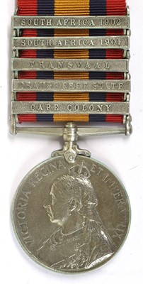 Lot 75 - A Queen's South Africa Medal 1899-1902, with...