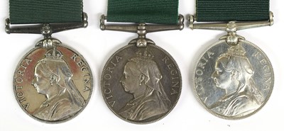 Lot 79 - Three Volunteer Long Service Medals, with...