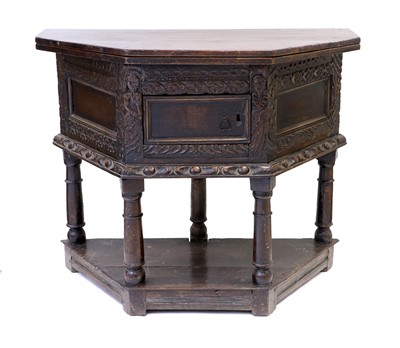 Lot 733 - A Late 17th Century Joined and Carved Oak...