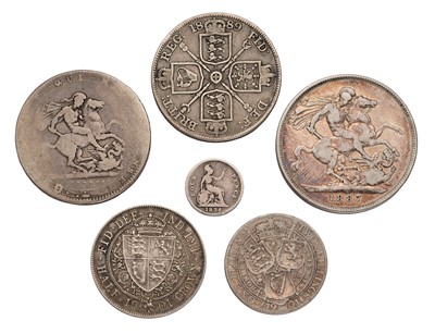 Lot 53 - 6x 19th Century UK Silver Coins; to include;...