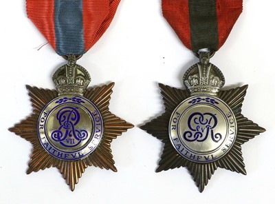 Lot 89 - Two Pre-1920 Imperial Service Medals, one...