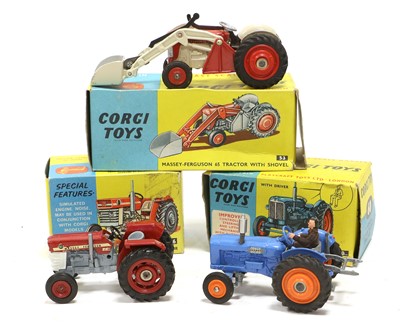 Lot 3427 - Corgi Three Tractors