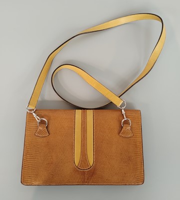 Lot 1068 - Circa 1990s Gucci Tan and Yellow Leather Cross...