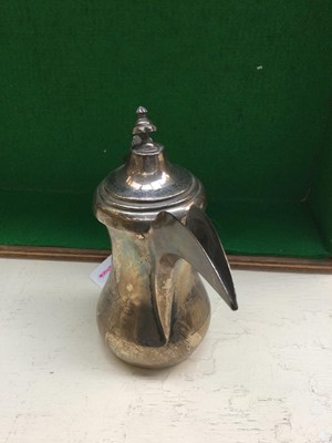 Lot 108 - Two Iraqi Silver and Niello Dallah-Style...