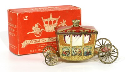 Lot 3401 - W & R Jacob & Co Coronation Coash Biscuit Tin