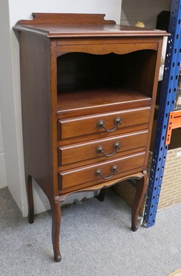 Lot 1167 - An Edwardian Mahogany Music Cabinet, 47cm by...