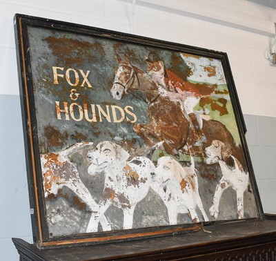 Lot 1165 - A Painted Pub Sign, ''Fox & Hounds'',135cm by...