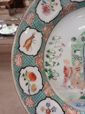 Lot 36 - ~ A Chinese Porcelain "Arbour" Plate, early...