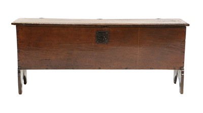 Lot 227 - A Late 17th Century Oak Chest, of six-plank...