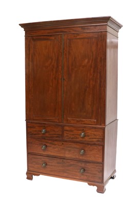 Lot 275 - A George IV Mahogany Linen Press, 2nd quarter...