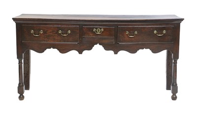 Lot 197 - A George II Oak Open Dresser, mid 18th century,...