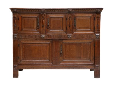 Lot 737 - A Late 18th Century Dutch Carved Oak Sideboard,...