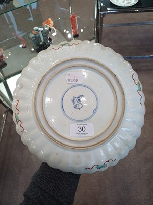 Lot 30 - A Chinese Porcelain "Chrysanthemum" Saucer...