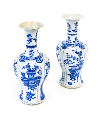 Lot 24 - A Pair of Chinese Porcelain Vases, Kangxi, of...