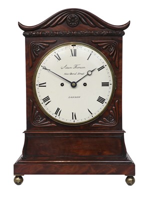 Lot 687 - A Mahogany Striking Table Clock, signed Adam...