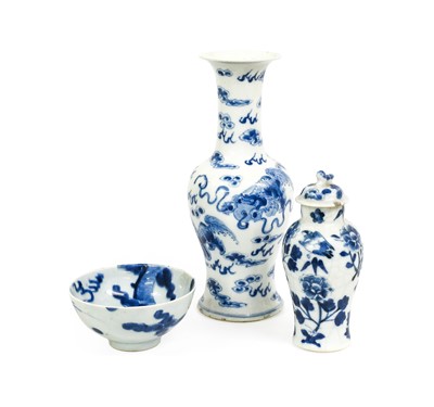 Lot 122 - A Chinese Porcelain Yen Yen Vase, Kangxi mark...