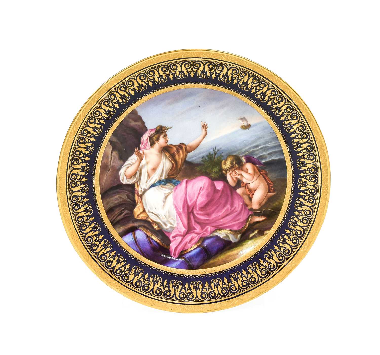 Lot 3 - A Vienna Style Porcelain Plate, early 20th...