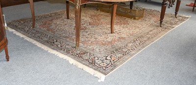 Lot 1022 - Kashmir Silk Piled Carpet, the ivory field...