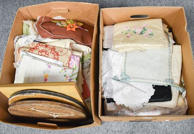 Lot 1094 - Assorted Mainly 20th Century Textiles, framed...