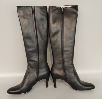 Lot 1003 - Pair of Salvatore Ferragamo 'Foliba' Black...