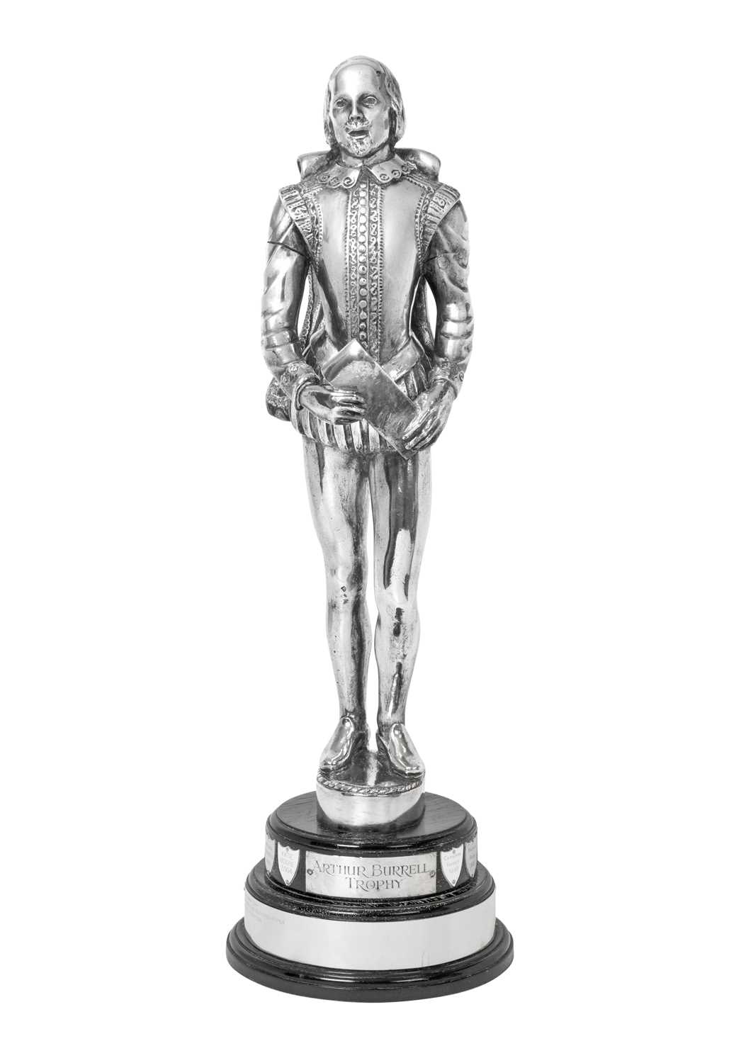 Lot 2298 - The Arthur Burrell Trophy: A George VI Silver Sculpture of William Shakespeare