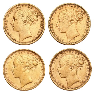 Lot 181 - 4x Victoria Sovereigns, (2x) 1871, 1872 and...